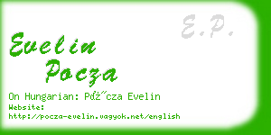 evelin pocza business card